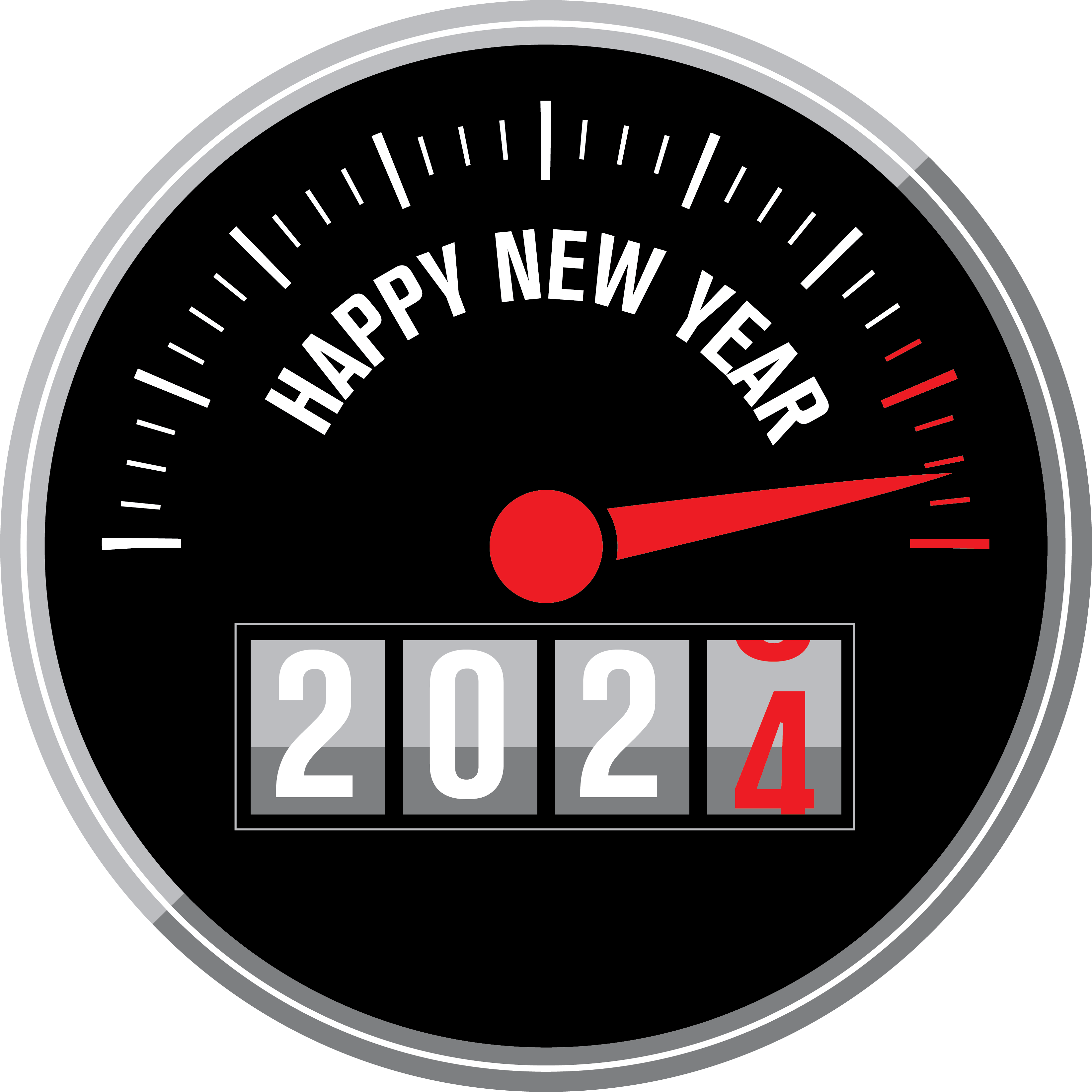 09 HAPPY NEW YEAR SPEEDOMETER 2023