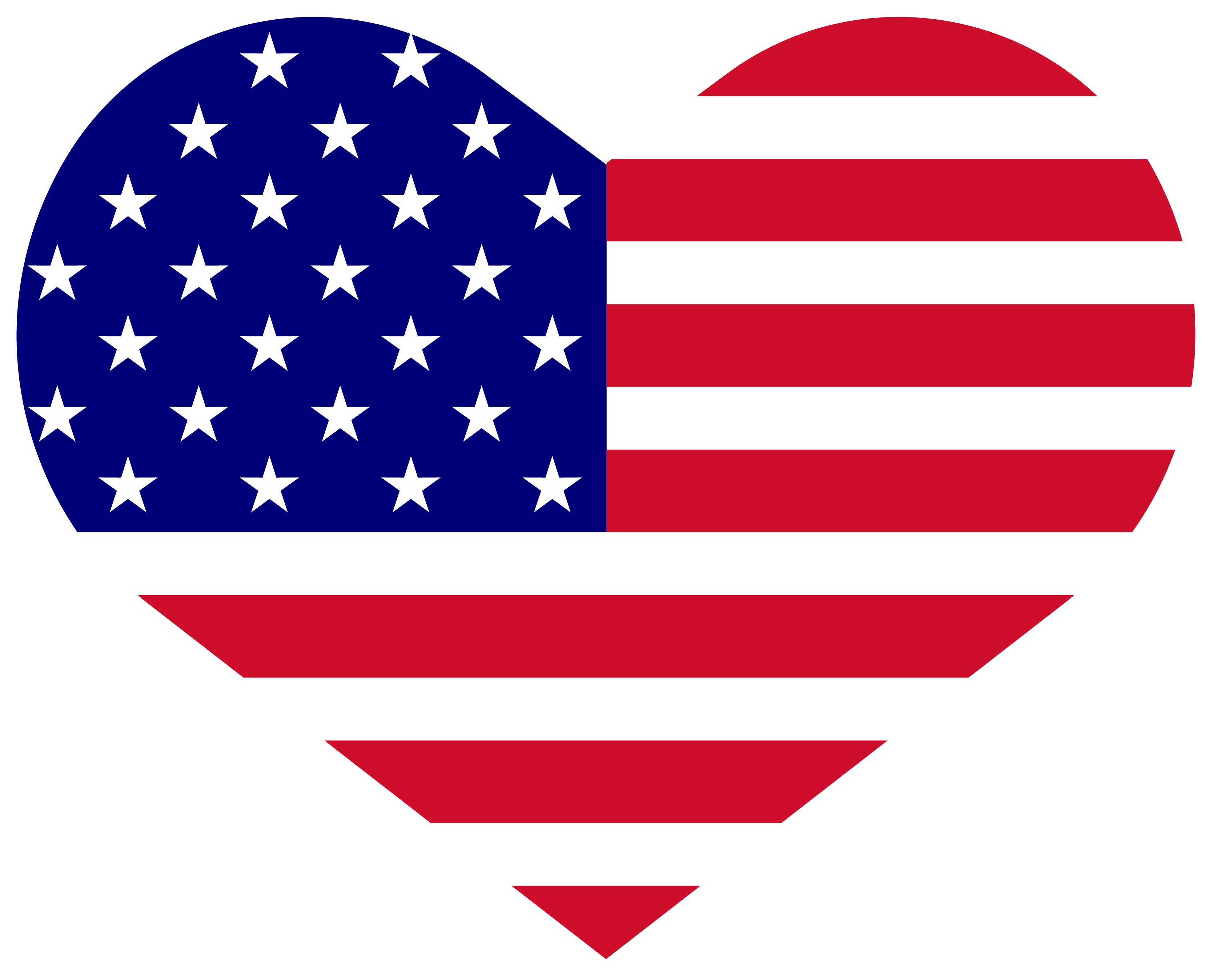 Heart american flag