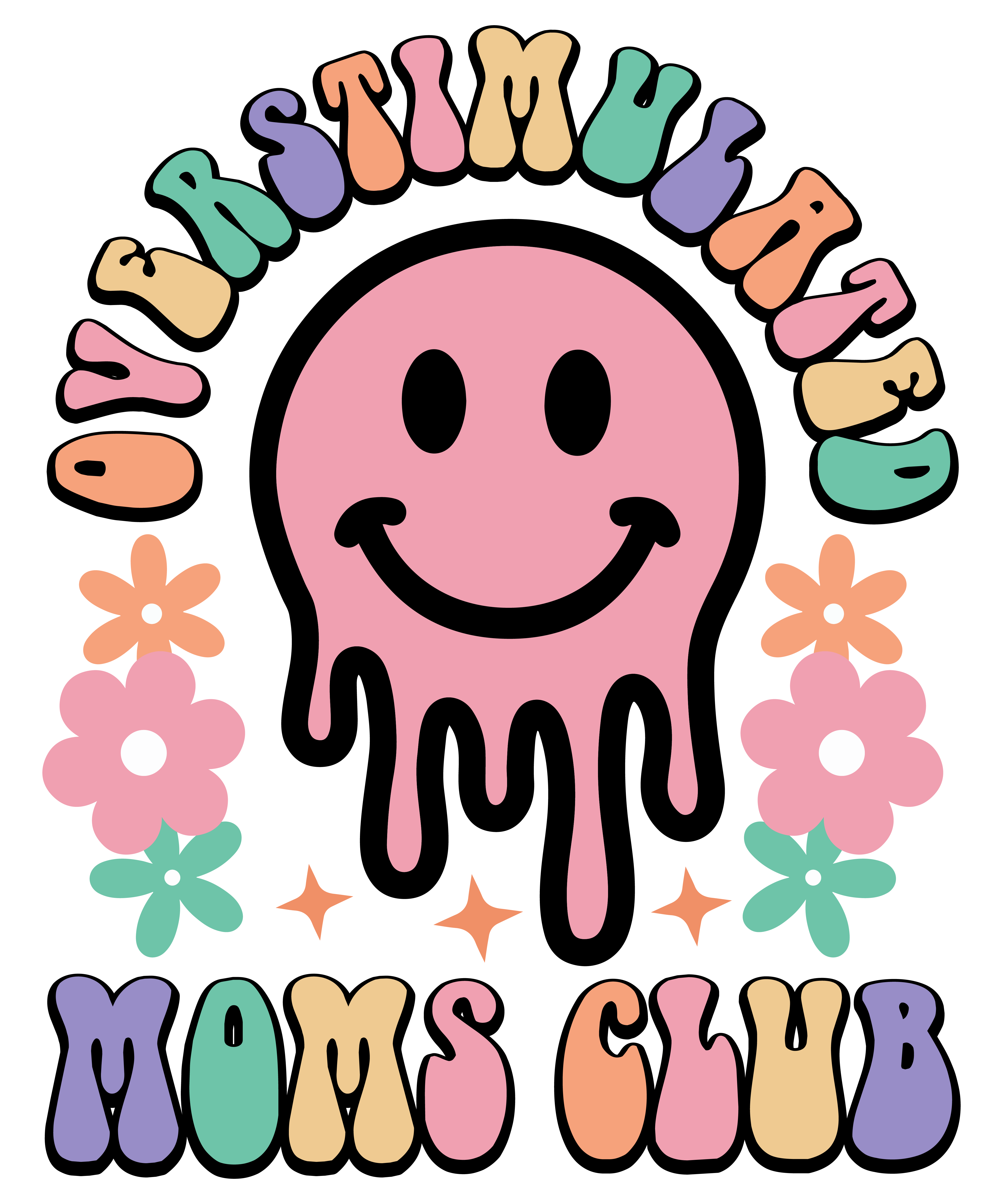 Overstimulated Moms Club - DTF TRANSFER | UploadTransfers.com