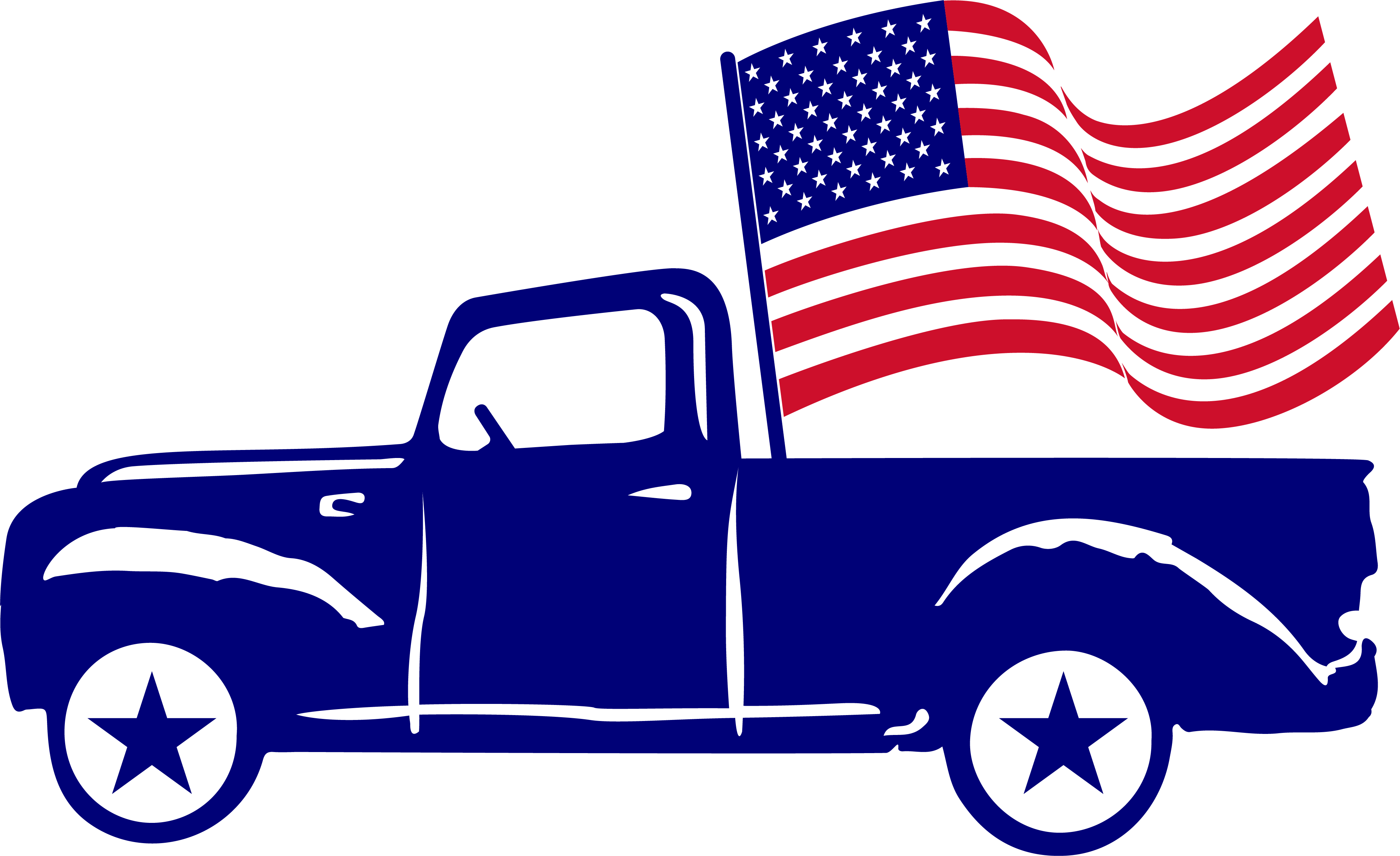 Patriotic old truck 02