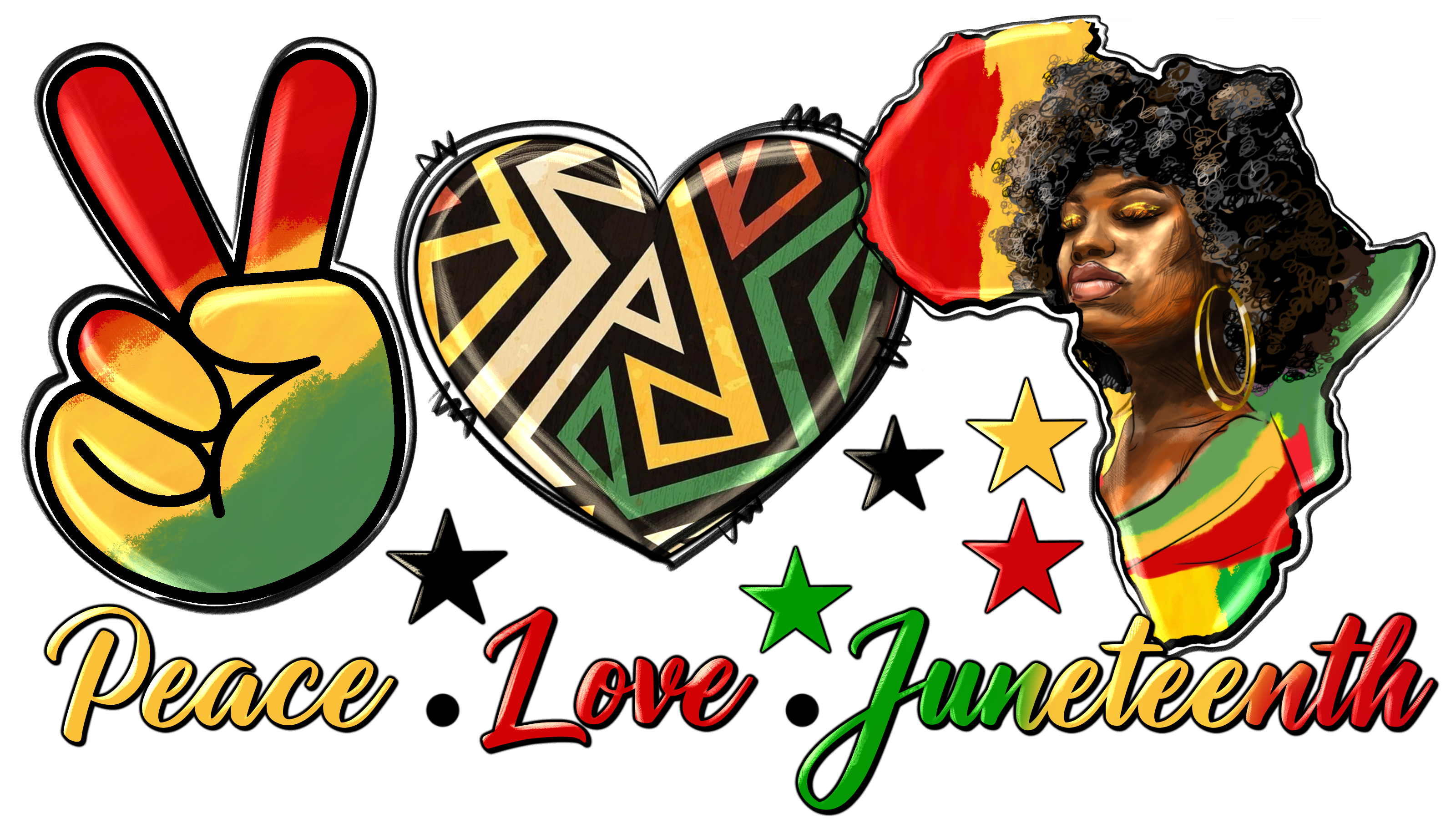 Peace_Love_Juneteenth_Black_Woman_