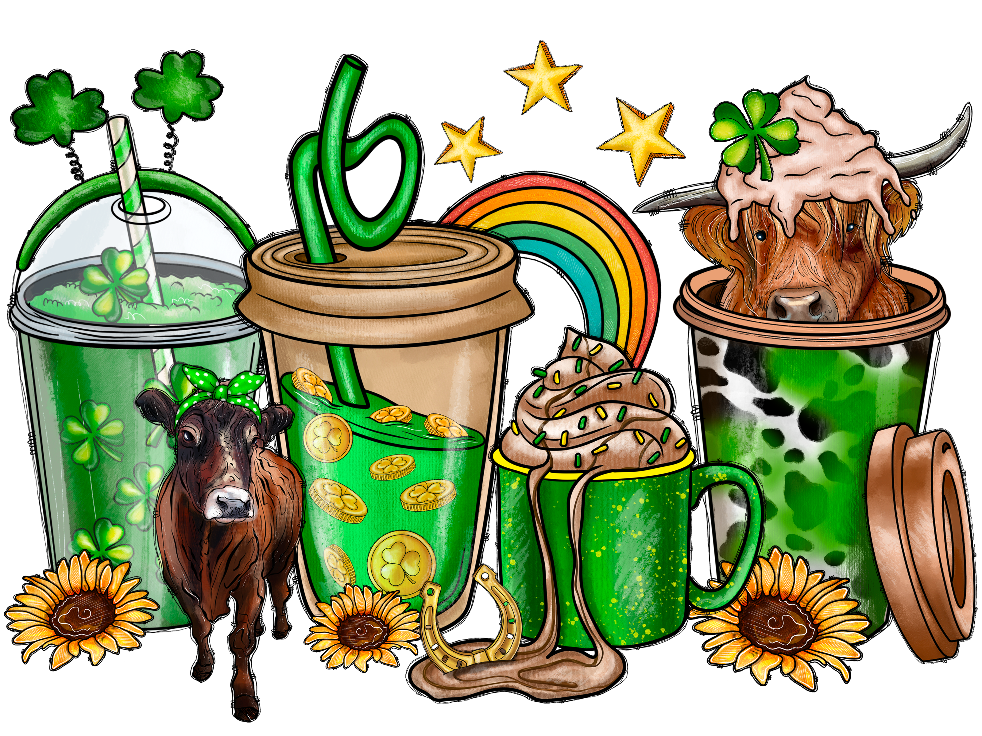 St.PatricksDayCowDrink